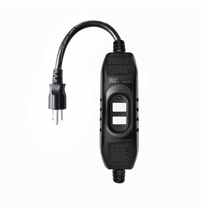 Kaper 15A Manual-Reset GFCI Replacement Plug (3-Prong)