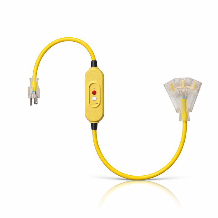 Kaper 3 ft GFCI extension cord with three outlets
